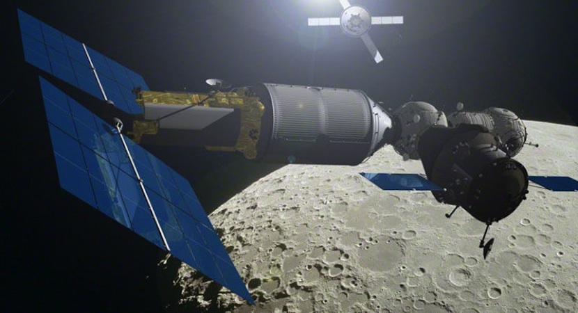estación espacial en la Luna